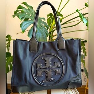 Tory Burch Ella Black Nylon Tote Bag